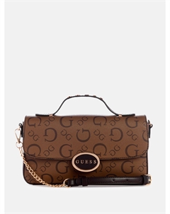 Сумка через плечо с верхней ручкой и логотипом Nory, цвет cocoa Guess factory