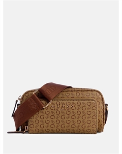 Сумка через плечо с застежкой-молнией Saffron Mini Top, цвет mocha Guess factory