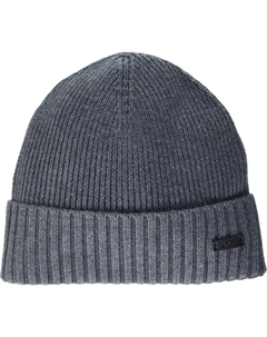 Мужская шапка-бини Fati Ribbed, серая, серый Hugo boss