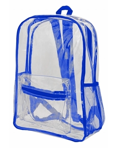 Женский рюкзак из ПВХ с контурами большого размера, прозрачный, королевского синего цвета Cap zone