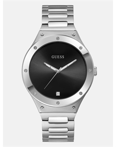 Аналоговые часы серебристо-черного цвета Guess factory