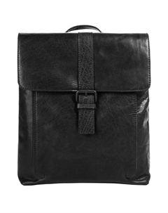 Городской рюкзак, натуральная кожа, черный Spikes & sparrow
