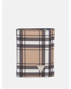 Кошелек в клетку тройного сложения, цвет plaid Guess factory