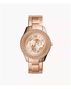 Женские многофункциональные часы Stella из нержавеющей стали цвета розового золота Fossil