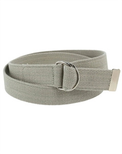 Ремень из хлопковой ткани с пряжкой D-образного типа, светло-серый Ctm