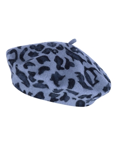 Женская шерстяная шапка-берет с французским леопардовым принтом Angela & william