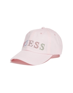 Бейсболка с логотипом из страз, розовый Guess factory
