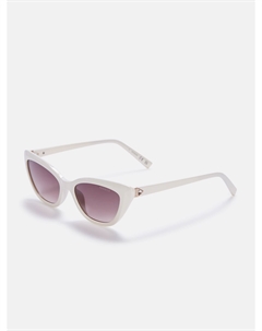 Солнцезащитные очки в треугольной оправе «кошачий глаз» со стразами, белый Guess factory