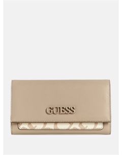 Тонкий клатч-кошелек Zinnia, серо-коричневый Guess factory