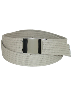 Ремень из ребристого материала с никелевой пряжкой, хаки Ctm
