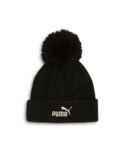 Женская шапка-бини с помпоном Ribbed Pom, черный/серебряный Puma