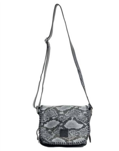 Женская сумка-седло Santana Selah из кожи питона черного цвета Sts ranchwear