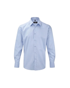 Рабочая рубашка с длинным рукавом с узором «елочка», синий Russell