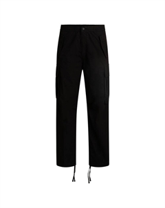 Брюки-карго свободного кроя из хлопка рипстоп, черный Hugo