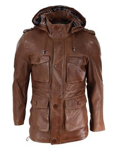 Пальто-дафлкот Safari со съемным капюшоном, цвет tan Truclothing