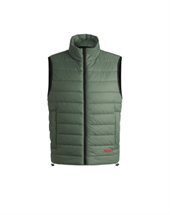 Водоотталкивающий облегающий жилет с логотипом, светло-зеленый Hugo