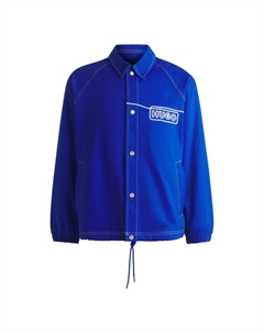 Куртка из хлопчатобумажной саржи с вышитым логотипом, светло-голубой Hugo