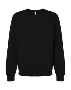 Толстовка из флисовой губки с круглым вырезом, черный Bella+canvas