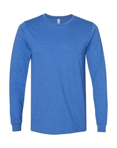 Футболка с длинным рукавом Heather CVC, цвет heather true royal Bella+canvas