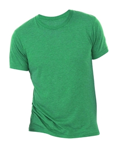 Мужская холщовая футболка Triblend с круглым вырезом и коротким рукавом, цвет green triblend Bella+canvas