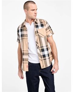 Рубашка Hertz Plaid с карманом, цвет pure white multi Guess factory