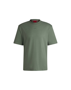 Футболка свободного кроя из хлопка с логотипом, светло-зеленый Hugo