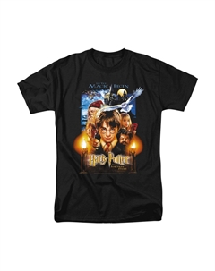 Футболка с коротким рукавом для взрослых с постером фильма «Гарри Поттер», черный Harry potter