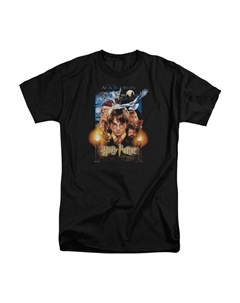 Футболка с коротким рукавом для взрослых с постером фильма «Гарри Поттер», черный Harry potter