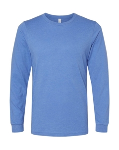Футболка с длинным рукавом Heather CVC, цвет heather columbia blue Bella+canvas