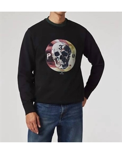 Свитшот с принтом "череп" черного цвета Paul smith
