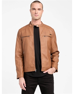 Куртка Mack из искусственной кожи Moto, темно-бежевый Guess factory