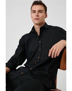 Мужская черная рубашка, черный Koton