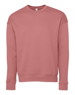 Толстовка унисекс для взрослых из флиса с заниженной линией плеч, цвет mauve Bella+canvas