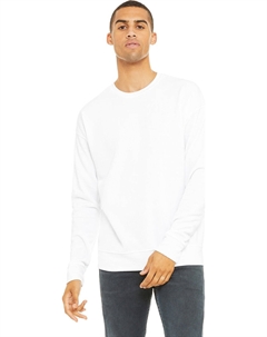 Толстовка унисекс для взрослых из флиса с заниженной линией плеч, белый Bella+canvas