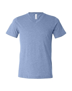 Футболка с коротким рукавом и V-образным вырезом Triblend, цвет blue triblend Bella+canvas