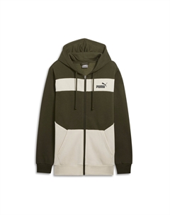 Толстовка с капюшоном Men's Power Colorblock, темно-оливковый Puma
