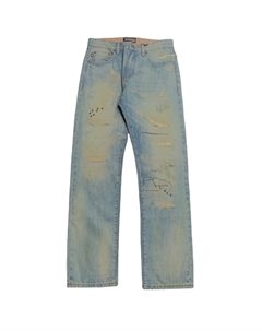 Джинсы мужские рваные 400 синего цвета Mostly heard rarely seen