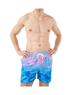 Мужские шорты для плавания, цвет pink/blue jungle Chubbies