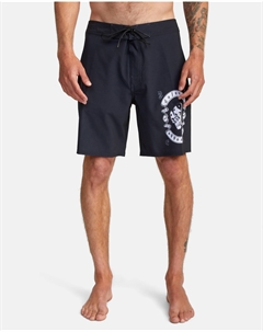 Шорты Benj Skull Boardshort 18” черного цвета Rvca