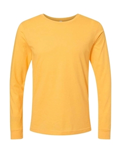 Футболка с длинным рукавом Heather CVC, цвет heather yellow gold Bella+canvas