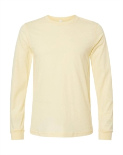 Футболка с длинным рукавом Heather CVC, цвет heather french vanilla Bella+canvas