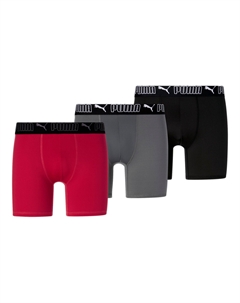 Мужские тренировочные трусы-боксеры [3 шт. в упаковке], красный/белый Puma