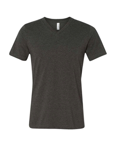 Футболка Heather CVC с V-образным вырезом, темно-серый Bella+canvas