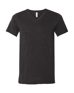 Футболка Heather CVC с V-образным вырезом, цвет black heather Bella+canvas