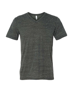 Футболка с V-образным вырезом из текстурированного джерси, цвет charcoal marble Bella+canvas