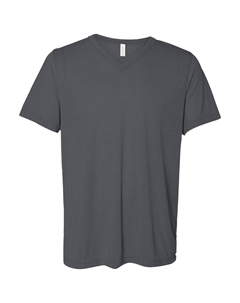 Футболка с V-образным вырезом из текстурированного джерси, цвет asphalt slub Bella+canvas