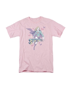 Футболка с коротким рукавом для взрослых DC Comics Supergirl Pastels, розовый Gildan