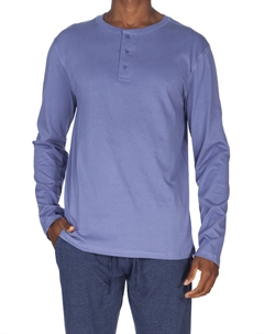 Супермягкая кофта с длинным рукавом Henley, цвет denim blue Unsimply stitched