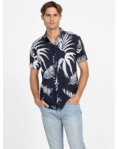 Рубашка Messi Palm с короткими рукавами, цвет daring ocean Guess factory