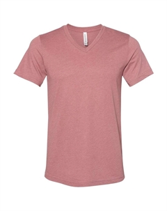 Футболка Heather CVC с V-образным вырезом, цвет heather mauve Bella+canvas
